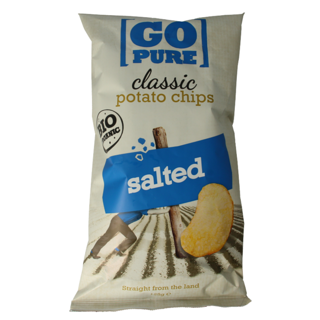 Organic lightly salted crisps 125g