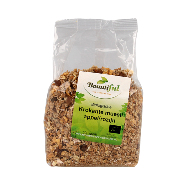 Granola muesli biologico mela e uvetta 500 Grammi