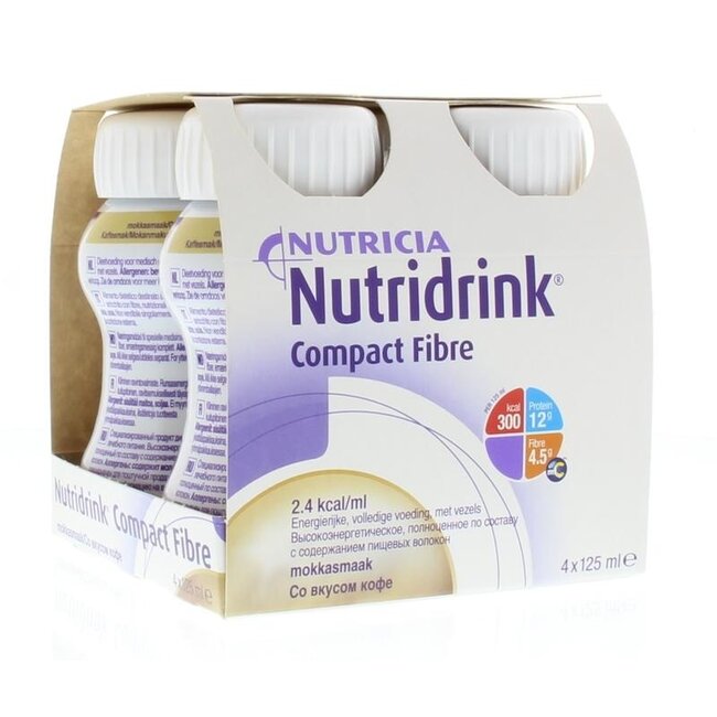 Nutridrink Compact Fibre Moka 125ml, 4 Pezzi