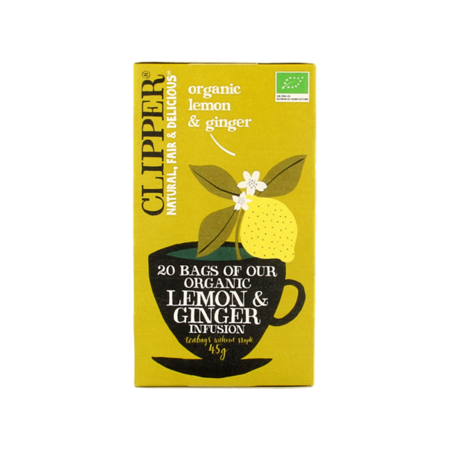 Lemon & ginger tea bio 20 Zakjes