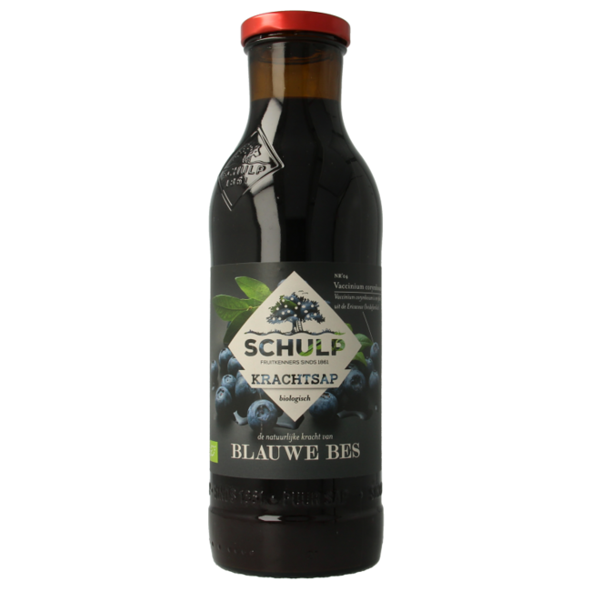 Schulp Krachtsap pure organic blueberry juice 750ml