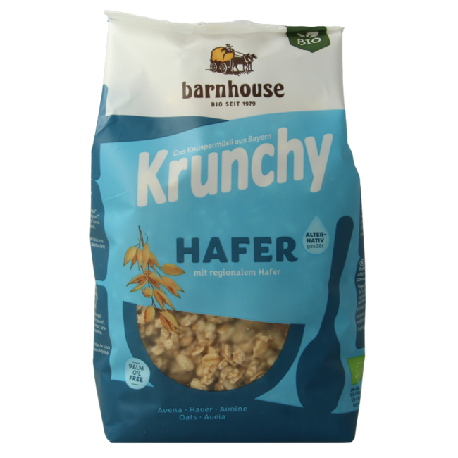 Barnhouse Krunchy pur haver suikervrij bio 375 Gram