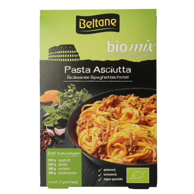 Mezcla biológica para espaguetis sicilianos Asciutta 29,8 g