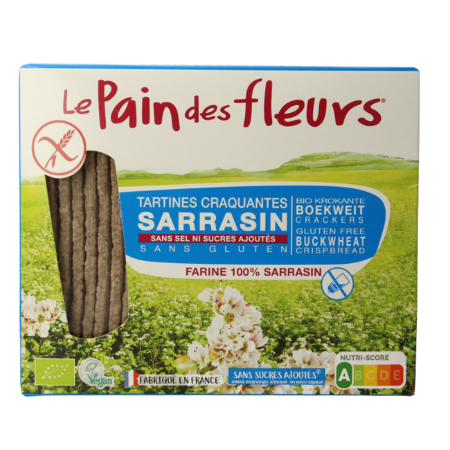 Organic Buckwheat Crackers, Salt and Sugar-Free, 150g