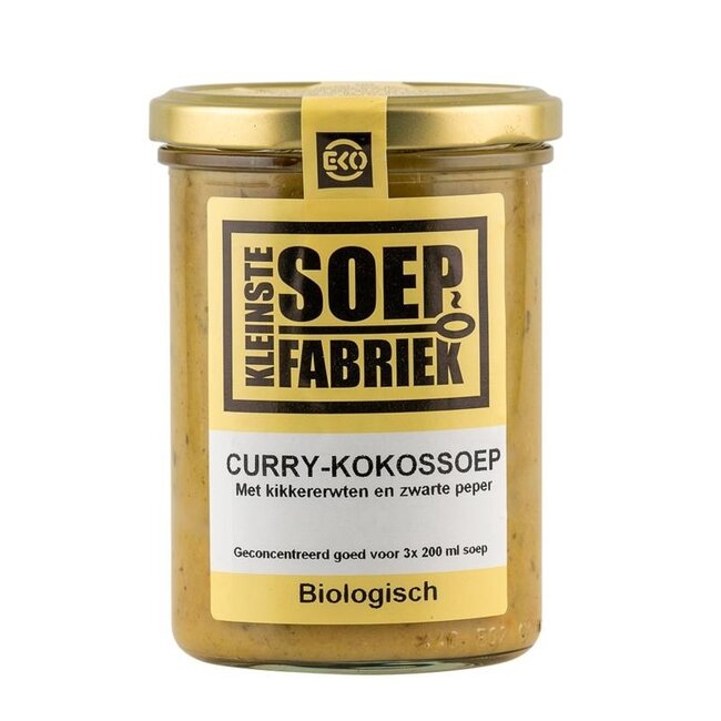 Kleinstesoepfabriek Curry Kokossoep bio 400 Milliliter