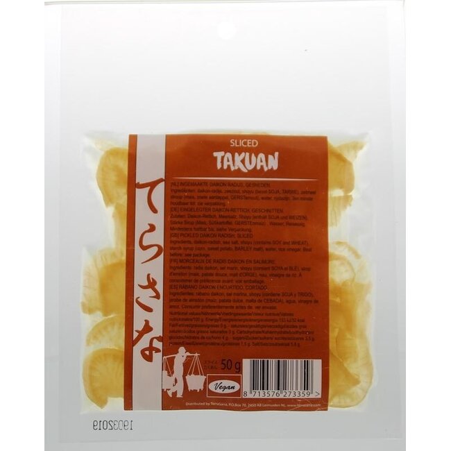 TS Import Scheiben Takuan eingelegter Daikon-Rettich 50 Gramm
