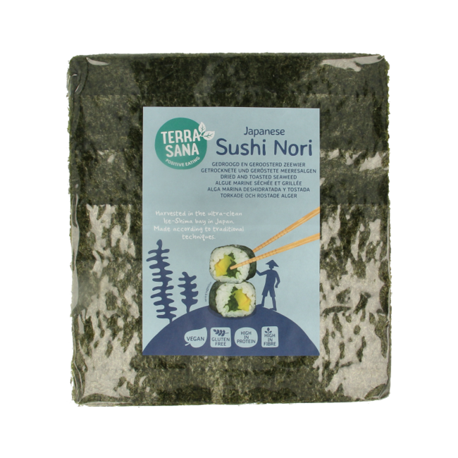 TerraSana Roasted Sushi Nori 50 Sheets 125g