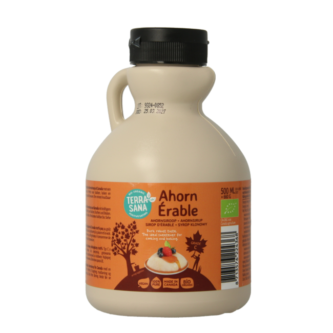 Jarabe de arce grado C en jarra bio 500 ml