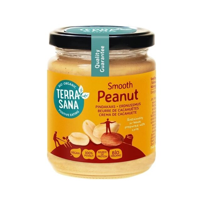 TerraSana Erdnussbutter fein ohne Salz bio 250 Gramm
