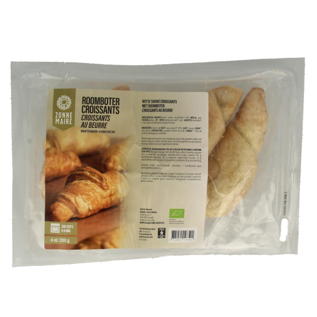 Organic Butter Croissants 4 Pack