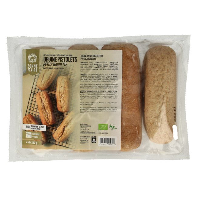 Zonnemaire Organic Brown Rolls 280g