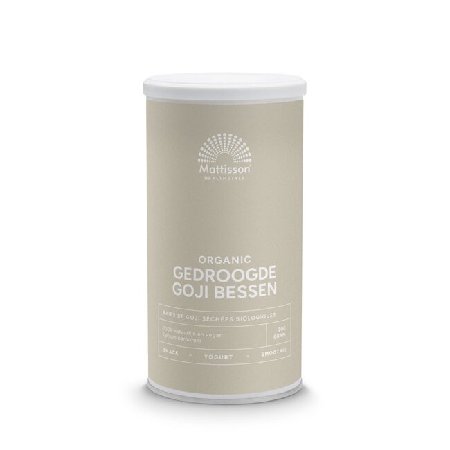 Mattisson Bio Goji Beeren, getrocknet, Glas 200 Gramm