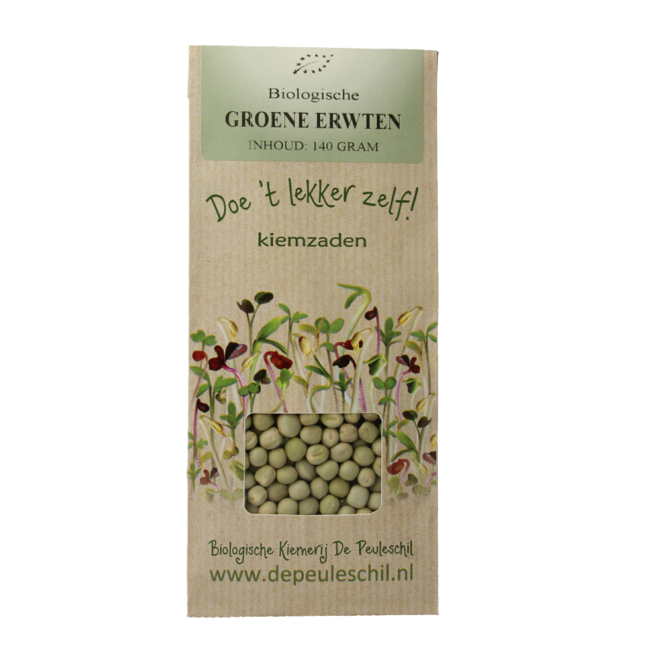 Peuleschil Organic Green Pea Sprouting Seeds 140g