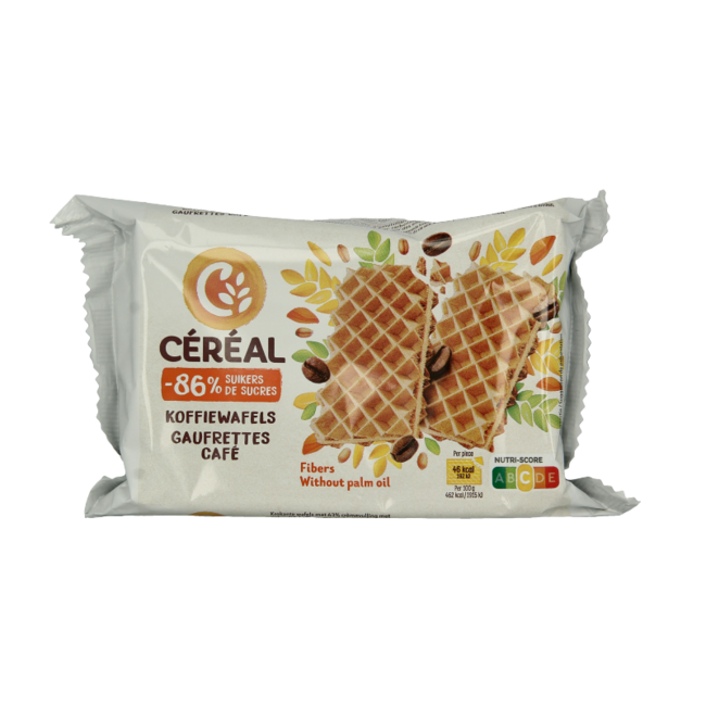 Barquillos de Café Cereal con menos azúcar y maltitol 90 Gramos