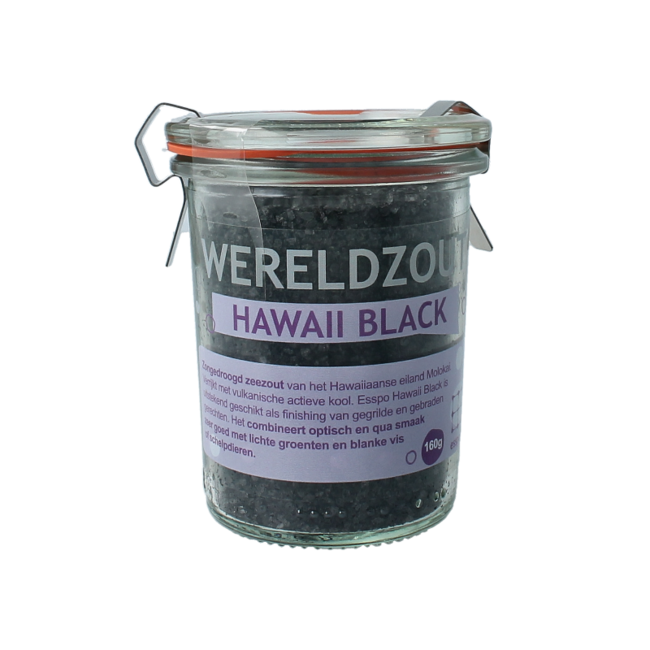 Esspo Hawaii Black World Salt Glass Jar 160g
