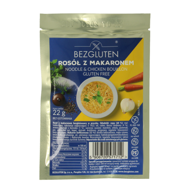 Bezgluten Kippensoep glutenvrij 22 Gram
