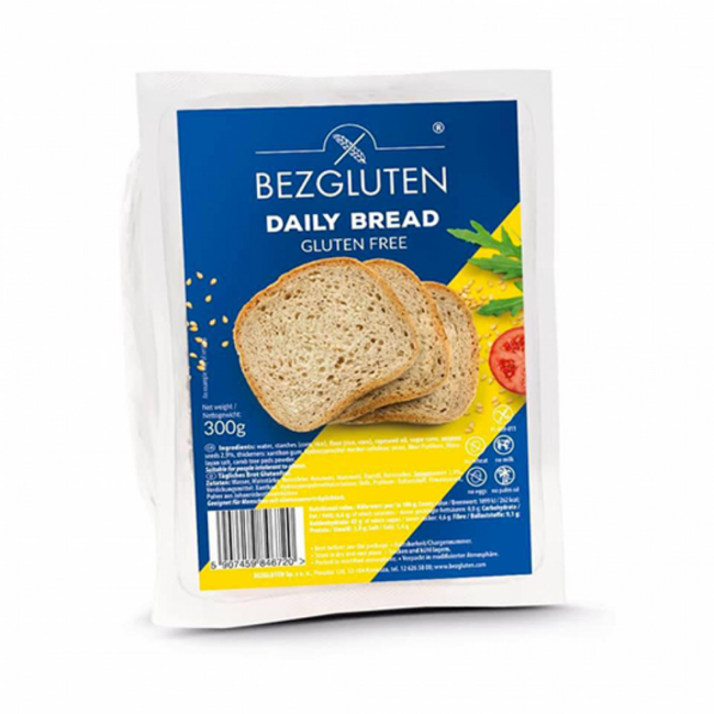 Pane integrale Bezgluten senza glutine 300 Grammi