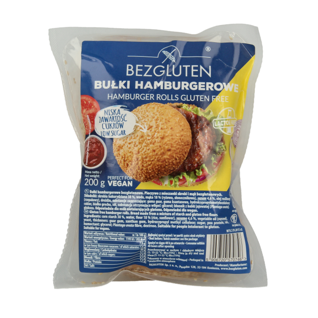 Bezgluten Hamburgerbrötchen glutenfrei 200 Gramm