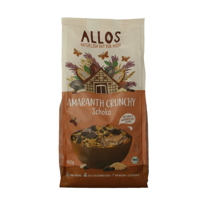 Crunchy Amaranto Cioccolato Bio 400 Grammi