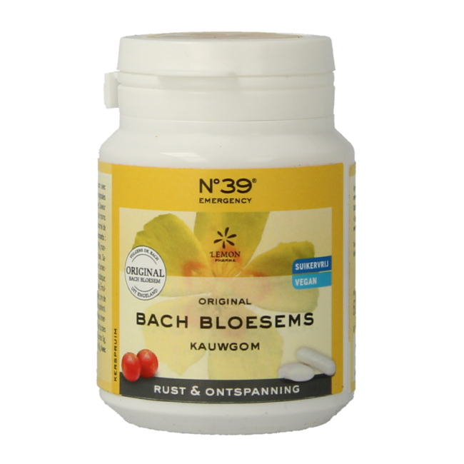 Bach Bloesem kauwgom nr. 39 rust en ontspanning  40 Stuks