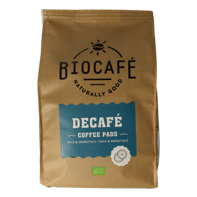 Organic decaf coffee pads 36 pieces