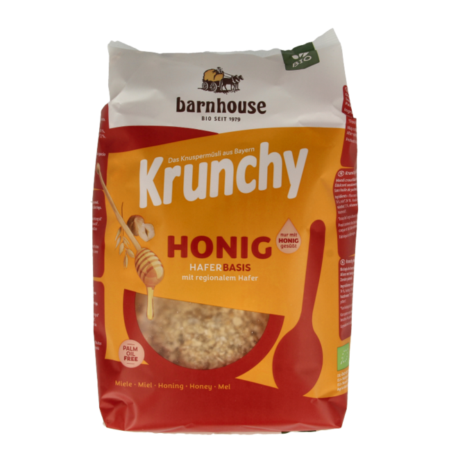 Barnhouse Krunchy miel bio 600 gramos