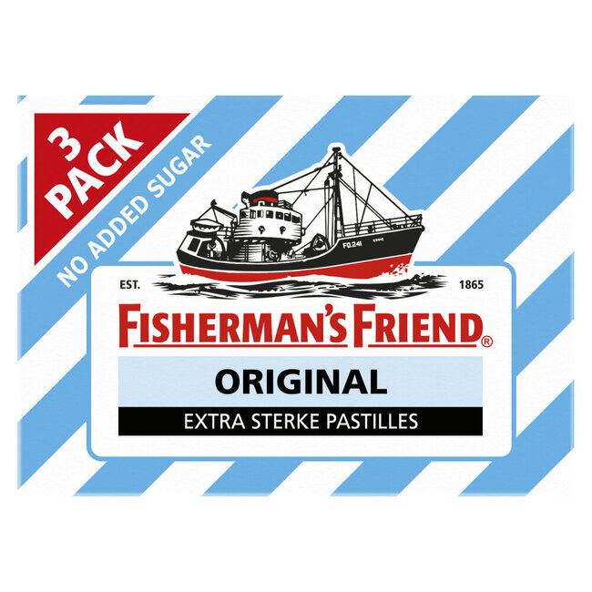 Fisherman's Friend Original bez cukru, 3-pak, 25 gramów