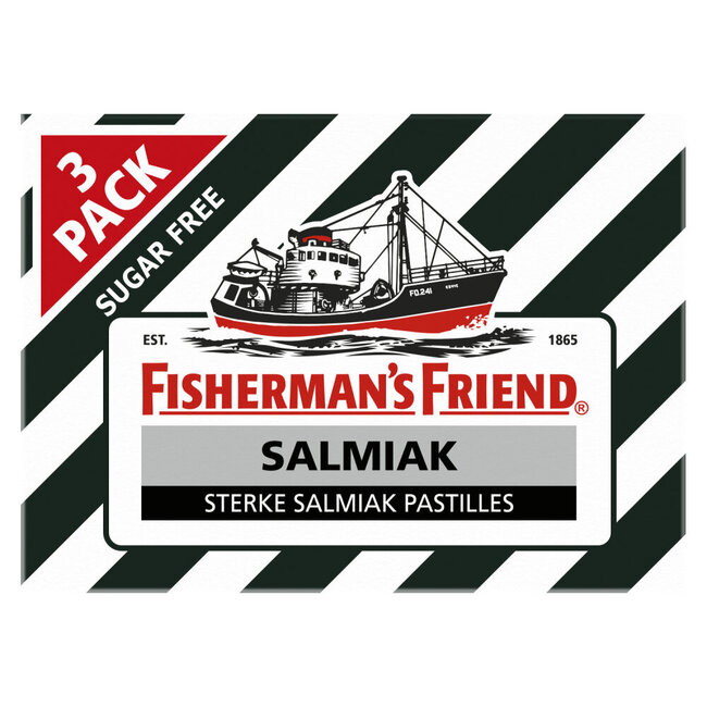 Fisherman's Friend Salmiak bez cukru, 3-pak, 25 gramów