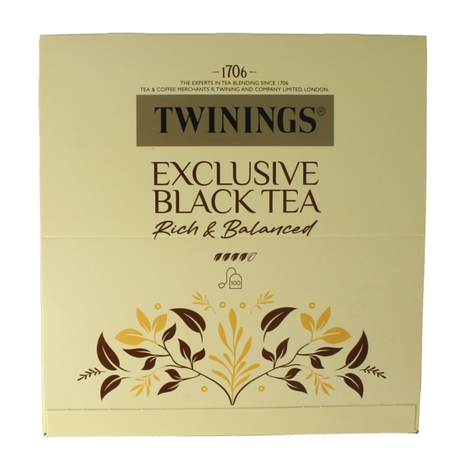 Tè Nero Esclusivo Twinings in Busta, 100 Bustine