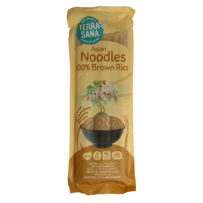 Noedels bruine rijst bio 250 Gram