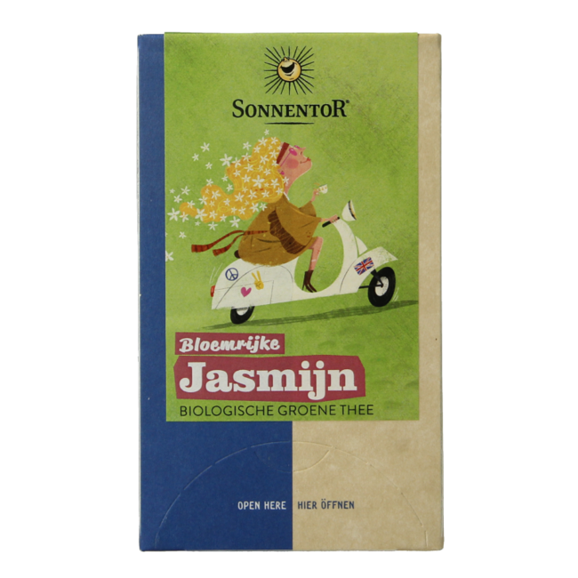 Sonnentor Jasmijn groene thee bio 18 Zakjes
