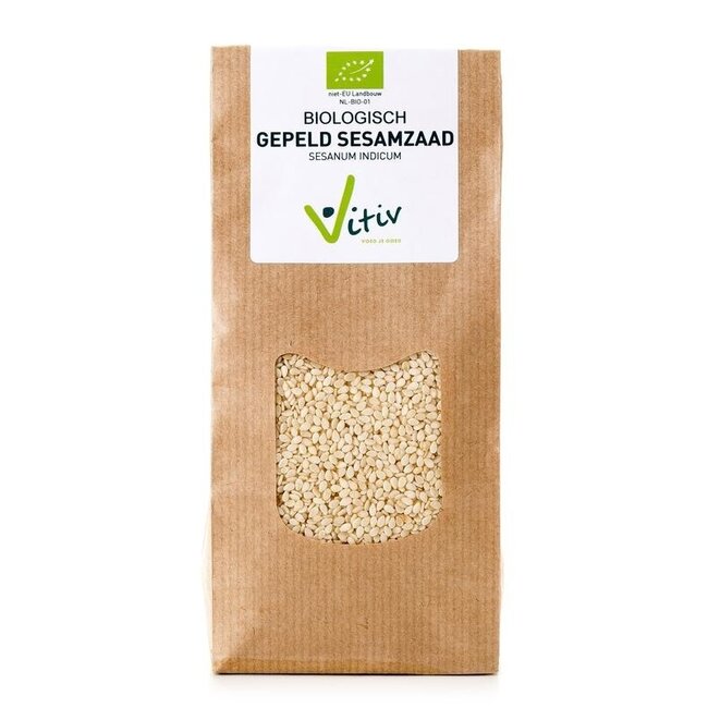Vitiv Graines de sésame blanc décortiquées bio 500 g