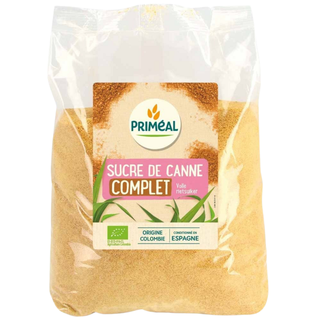 Primeal Pełny cukier trzcinowy bio 1 Kilogram