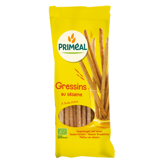 Organic sesame breadsticks 120g