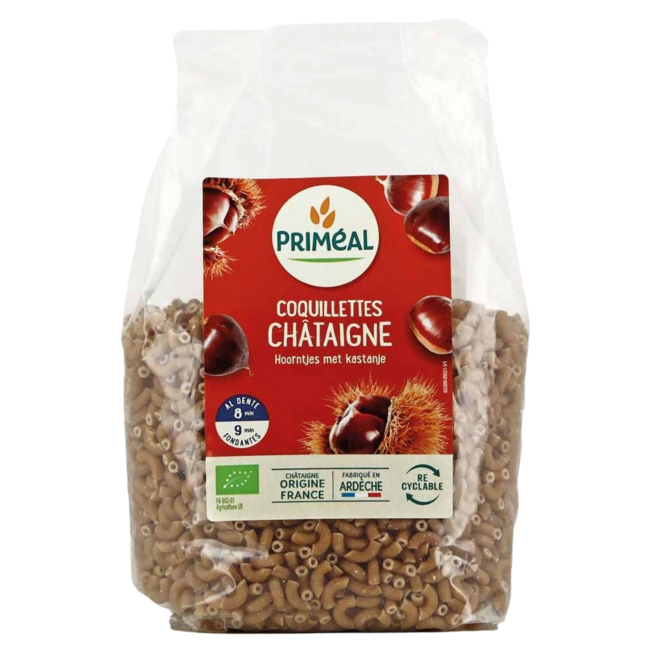 Primeal Hoorntjes met kastanje bio 500 Gram