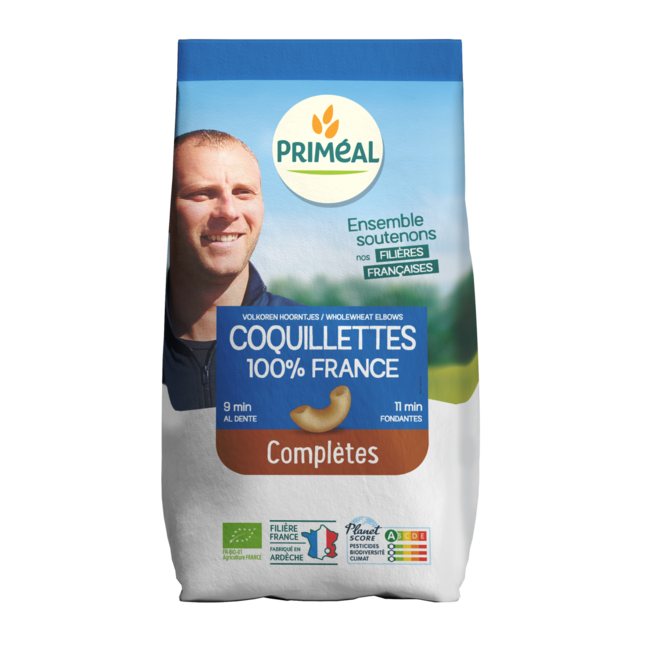 Primeal Makaron pełnoziarnisty kolanka bio 500 Gram