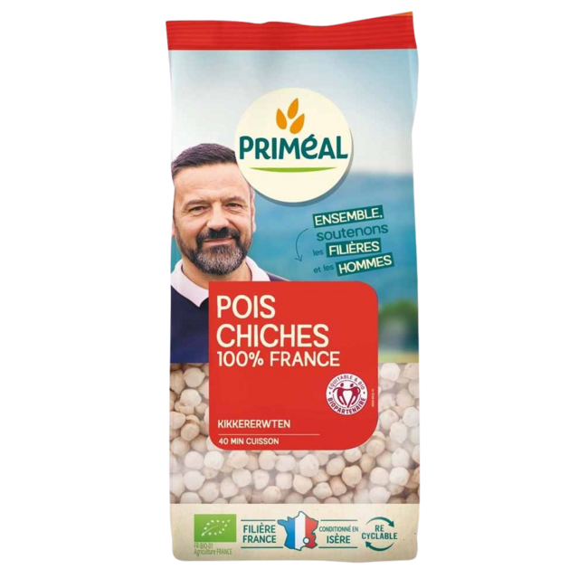 Primeal Kikkererwten uit Frankrijk bio 500 Gram