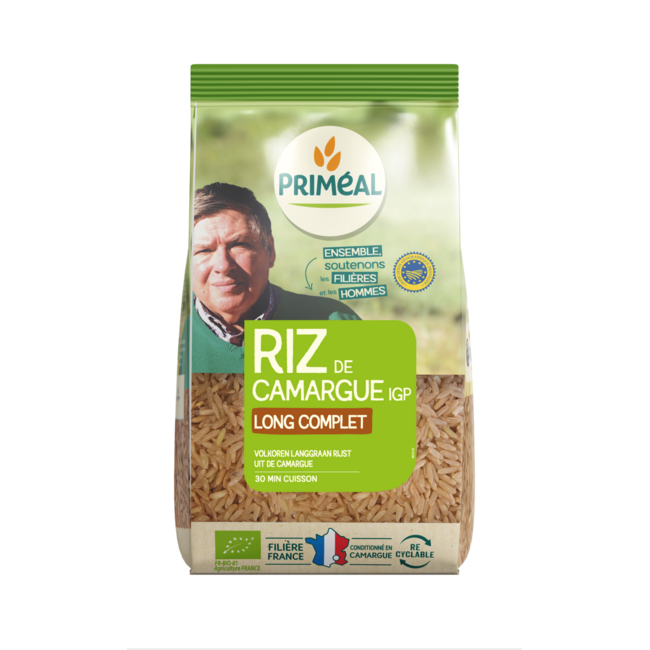 Primeal Ryż pełnoziarnisty długoziarnisty Camargue bio 1 Kilogram