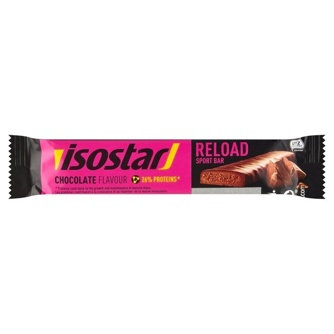 Barretta sportiva Isostar Reload al cioccolato 40 Grammi