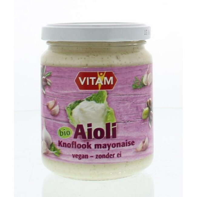 Vitam Organic Garlic Aioli Mayonnaise 225ml