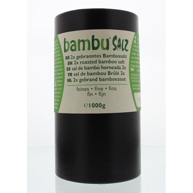 Sal de bambú Bambu Salz fina 2 veces tostada 1 kg