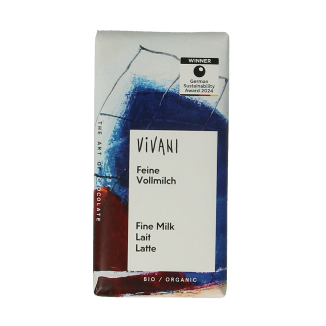 Vivani Minibary czekoladowe mleczne bio 12,5 Grama