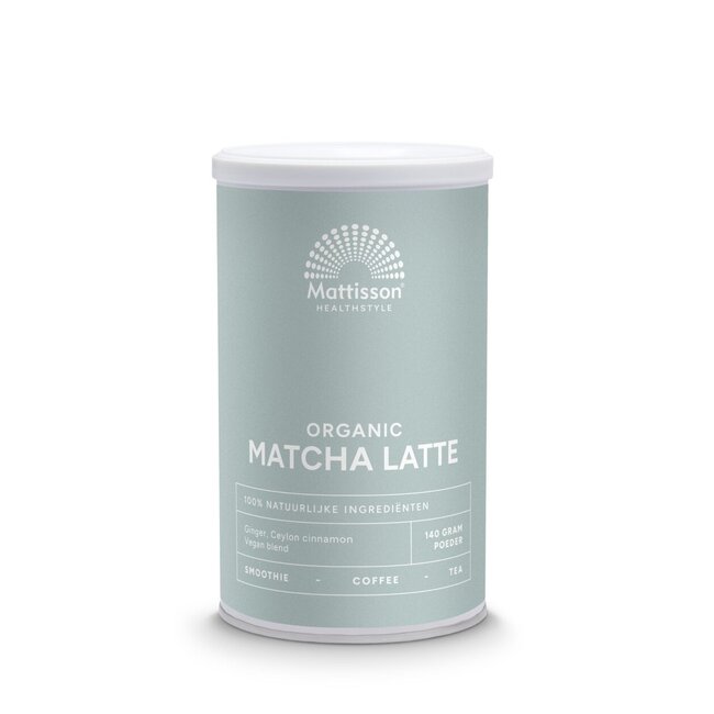 Mattisson Latte Matcha Jengibre - Canela de Ceilán bio 140 Gramos