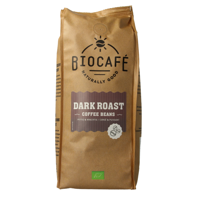 Organic dark roast coffee beans 500g