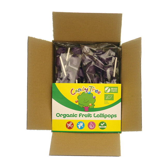 Sucettes au cassis Candy Tree recharge 42 pièces