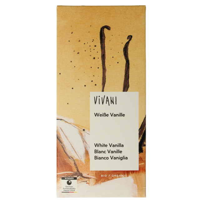 Organic white vanilla chocolate 80g