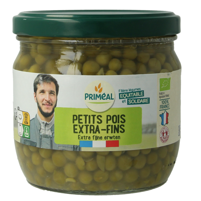 Guisantes extra finos ecológicos Primeal 330 g