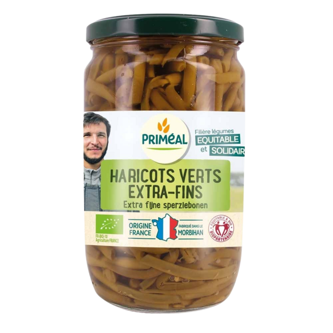 Primeal Haricots verts extra feine grüne Bohnen bio 660 Gramm