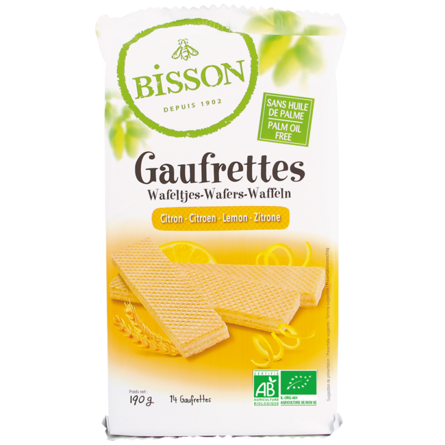 Bisson Bio-Zitronenwaffeln Gaufrettes 190 Gramm
