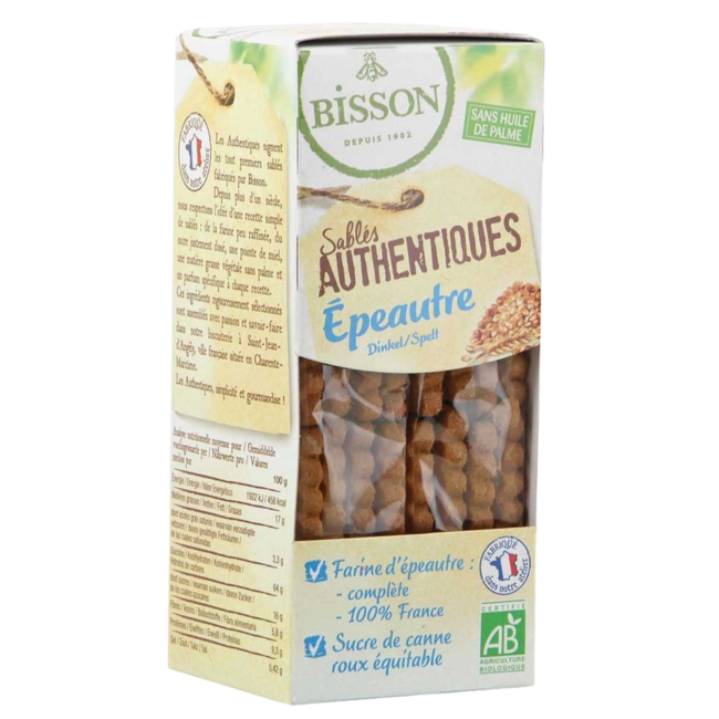 Sablés d'épeautre authentiques bio 190 grammes